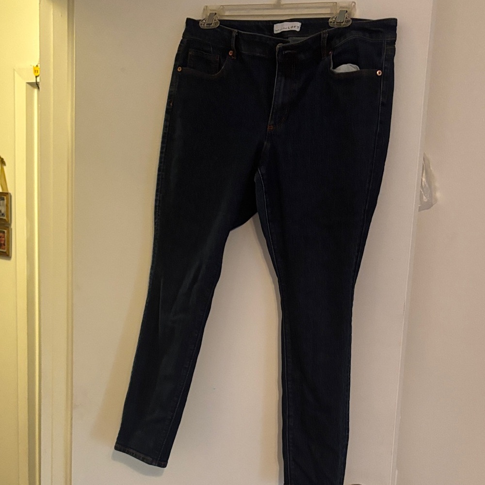 LOFT Dark Indigo Skinny Jeans